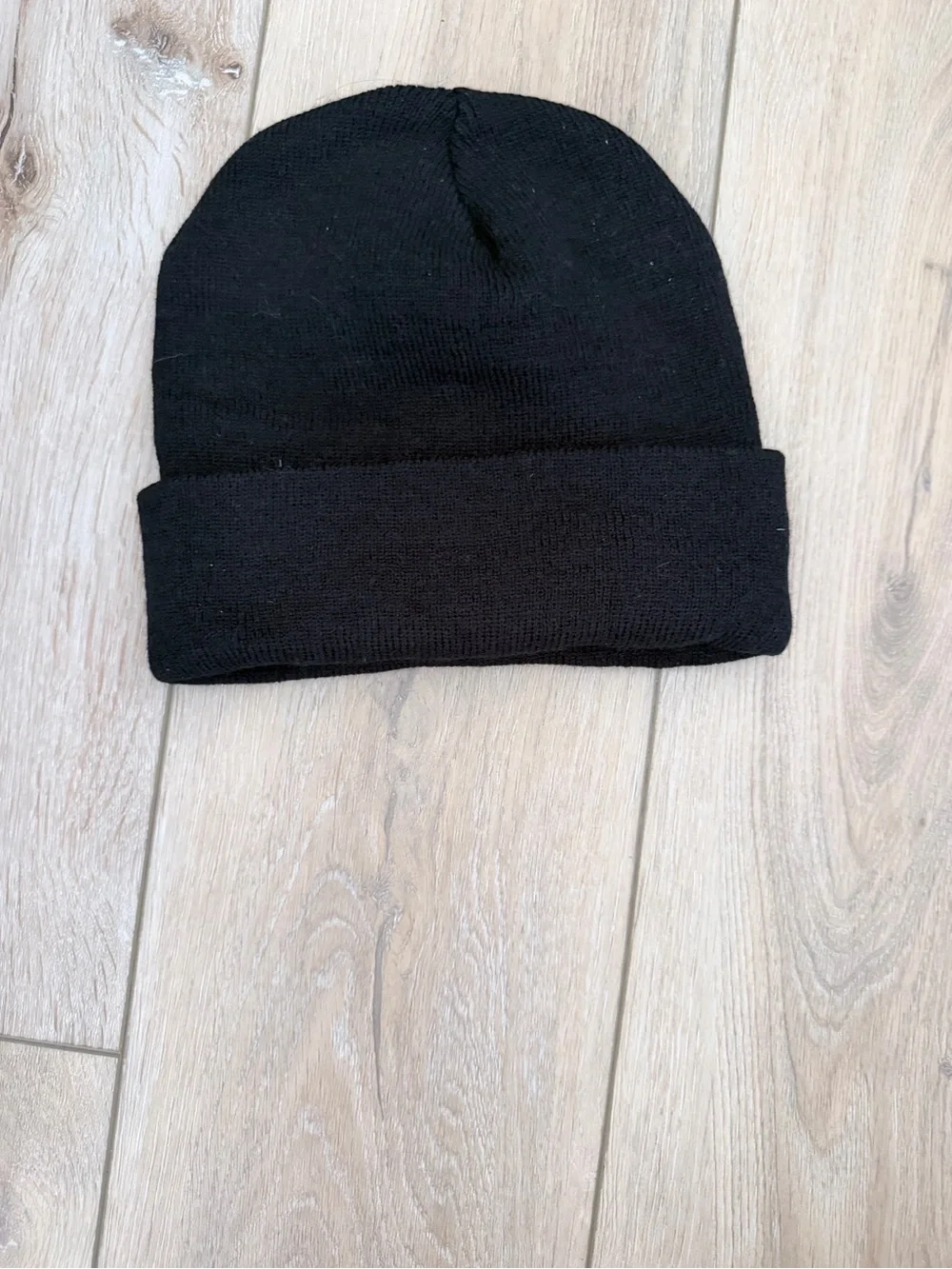 CAT Caterpillar Black Embroidered Logo Cuffed Beanie